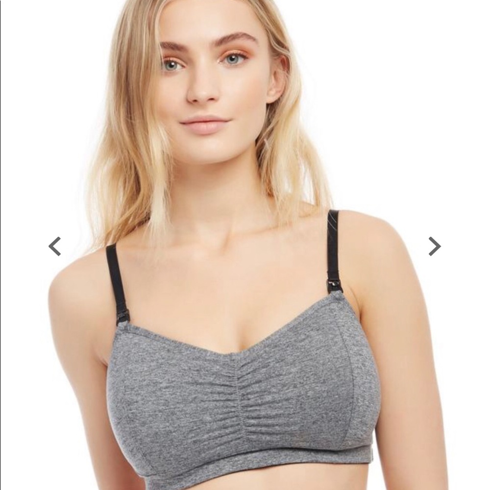 Clip Down Nursing Sports Bras (2- black 1-gray)